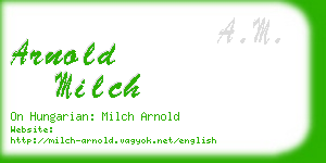 arnold milch business card